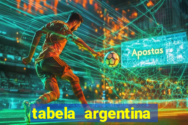 tabela argentina torneo betano